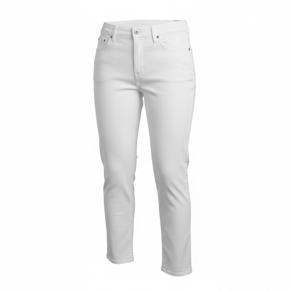 Hollister Curvy Ultra High-Rise Vintage Stretch White‎ Mom Jeans Size 24R/00